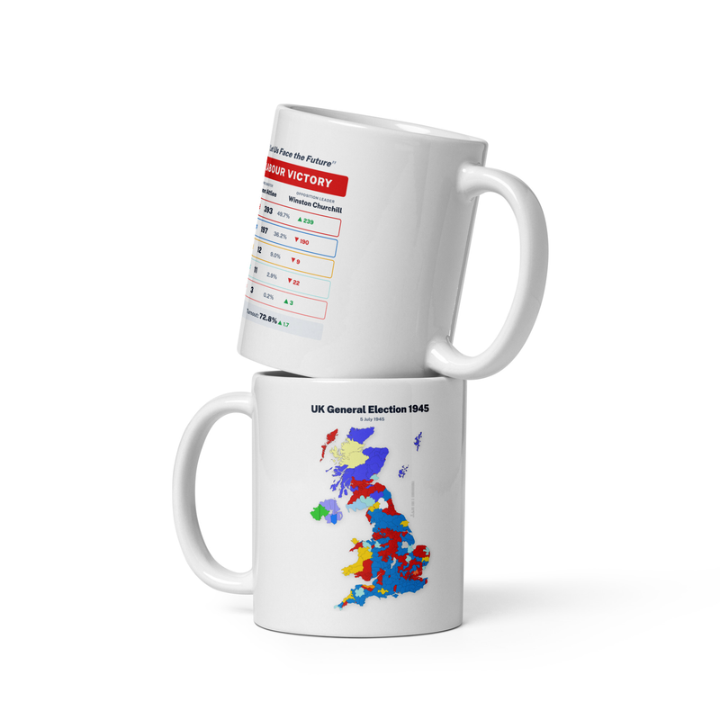 1945 General Election Map Mug